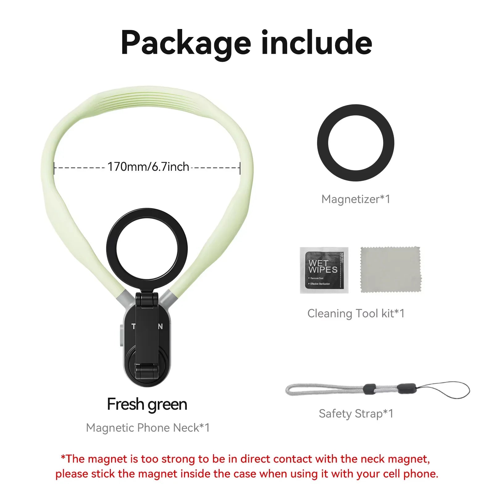 TELESIN Quick Release Magnetic Neck Mount Hold for Iphone 15 14 13 12 11 10 SAMSUNG HUAWEI XIAOMI Smart Phone Accessories