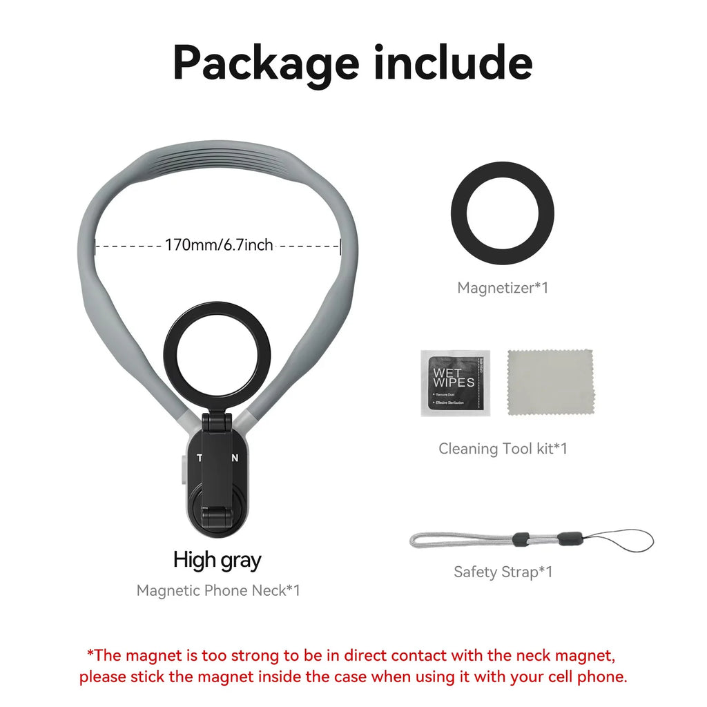 TELESIN Quick Release Magnetic Neck Mount Hold for Iphone 15 14 13 12 11 10 SAMSUNG HUAWEI XIAOMI Smart Phone Accessories